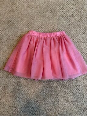 Kids Primary pink Tulle Skirt - Flared Elastic Waist size 4-5